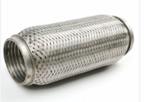 64 X 90mm Auto Exhaust Flexible Pipe With Interlock 444 + 409L Material