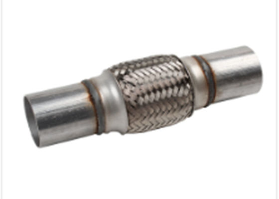 SS Auto Exhaust Flexible Pipe With Nipple Extension 60 X 80mm Diameter