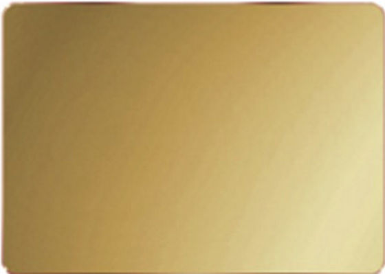 Yellow Gold Colored Sheet Metal , Width 600 - 1500mm Stainless Steel Decorative Panels