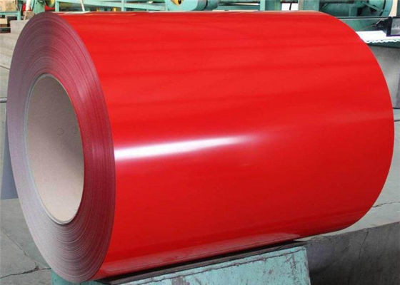 600mm 26 GA 201 Painted Steel Coil In Red Color