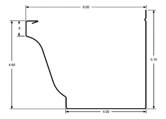 K Style 304 26 Gauge Stainless Steel Gutter